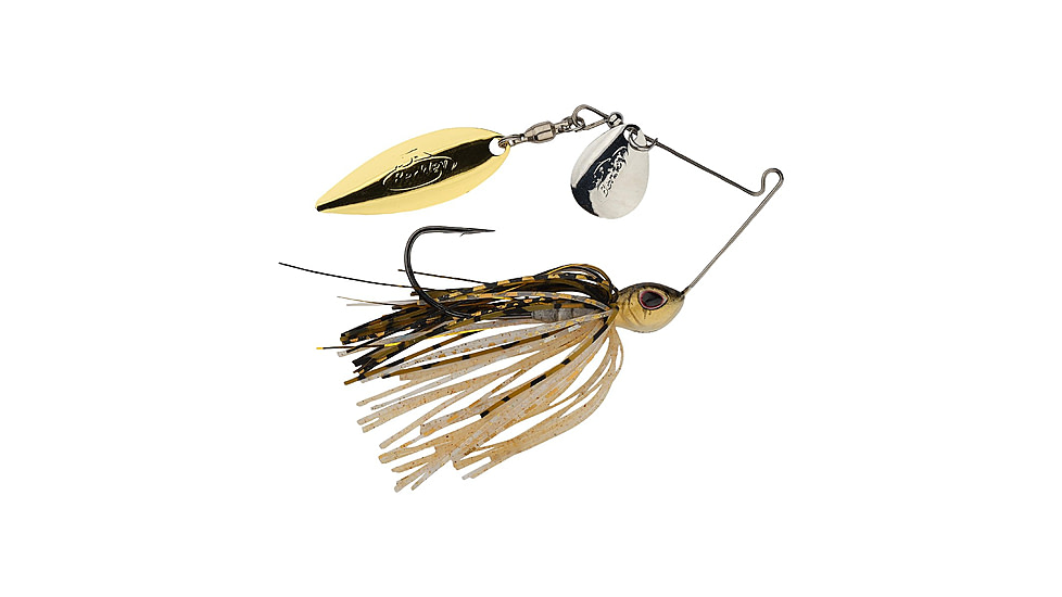 Berkley Power Blade Standard Colorado/Willow Spinnerbait, 3/16oz, Golden Shiner/Silver + Gold, 1570477