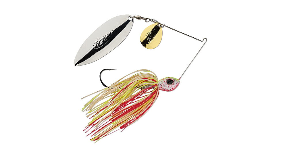 Berkley Power Blade Standard Colorado/Willow Spinnerbait, 3/4oz, Hot Slaw/Gold + Silver, 1570516