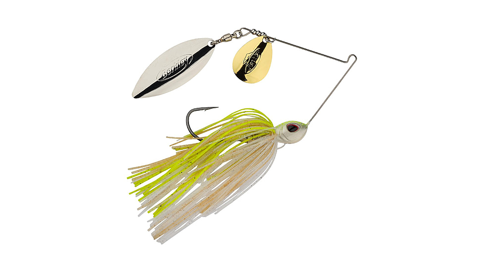 Berkley Power Blade Standard Colorado/Willow Spinnerbait, 3/8oz, E2 Magic/Gold + Silver, 1570495