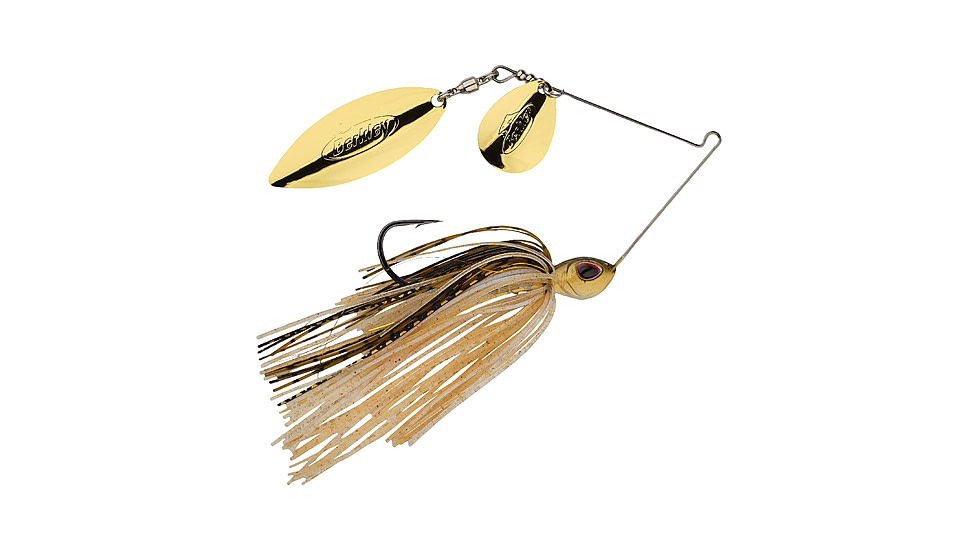 Berkley Power Blade Standard Colorado/Willow Spinnerbait, 3/8oz, Golden Shiner/Gold + Gold, 1570494