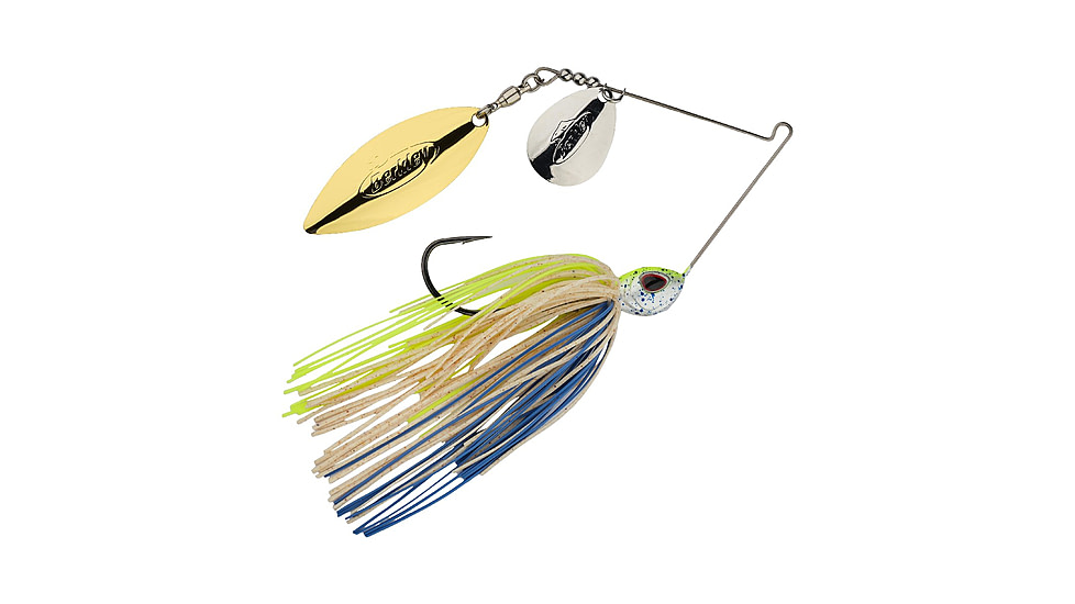 Berkley Power Blade Standard Colorado/Willow Spinnerbait, 3/8oz, Old School/Silver + Gold, 1570488