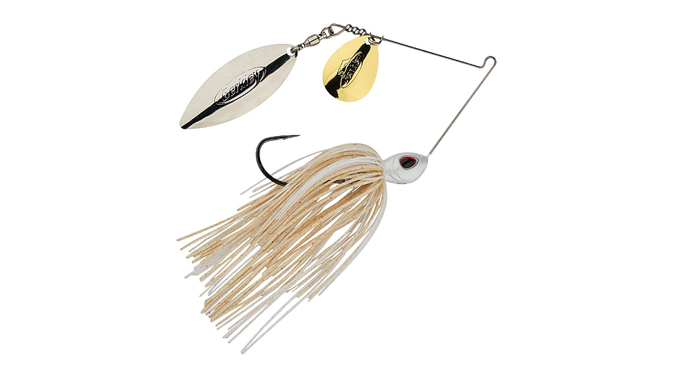 Berkley Power Blade Standard Colorado/Willow Spinnerbait, 3/8oz, White/Gold + Silver, 1570487