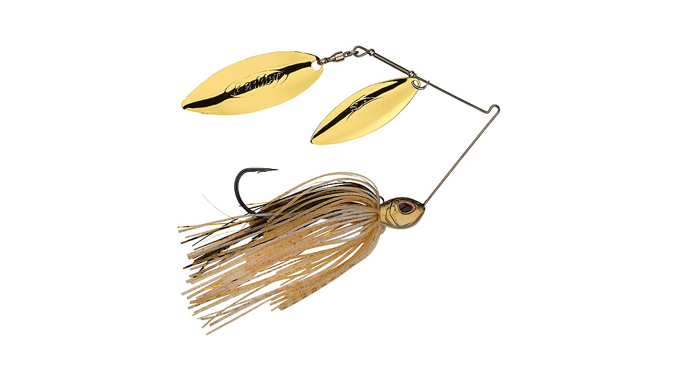 Berkley Power Blade Standard Double Willow Spinnerbait, 1/2oz, Golden Shiner/Gold + Gold, 1570567