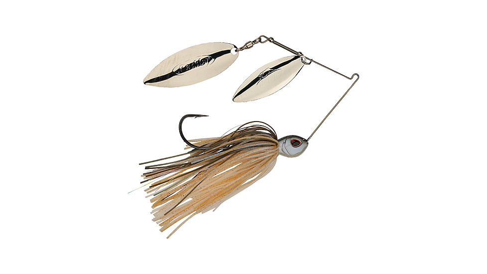 Berkley Power Blade Standard Double Willow Spinnerbait, 1/2oz, Herring/Silver + Silver, 1570569