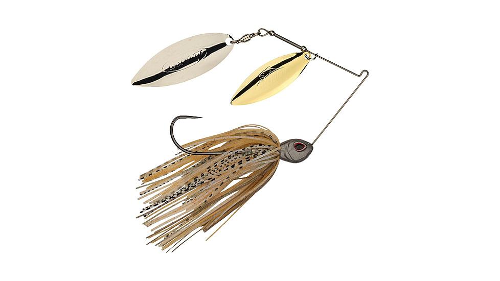 Berkley Power Blade Standard Double Willow Spinnerbait, 1/2oz, Silver Bullet/Gold + Silver, 1570571