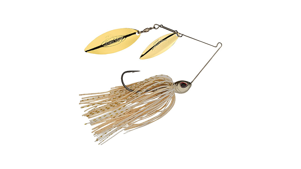 Berkley Power Blade Standard Double Willow Spinnerbait, 3/8oz, Crypto/Gold + Gold, 1570554