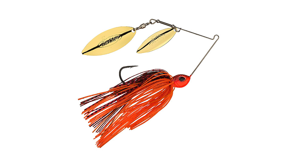Berkley Power Blade Standard Double Willow Spinnerbait, 3/8oz, Fire Craw/Gold + Gold, 1570560