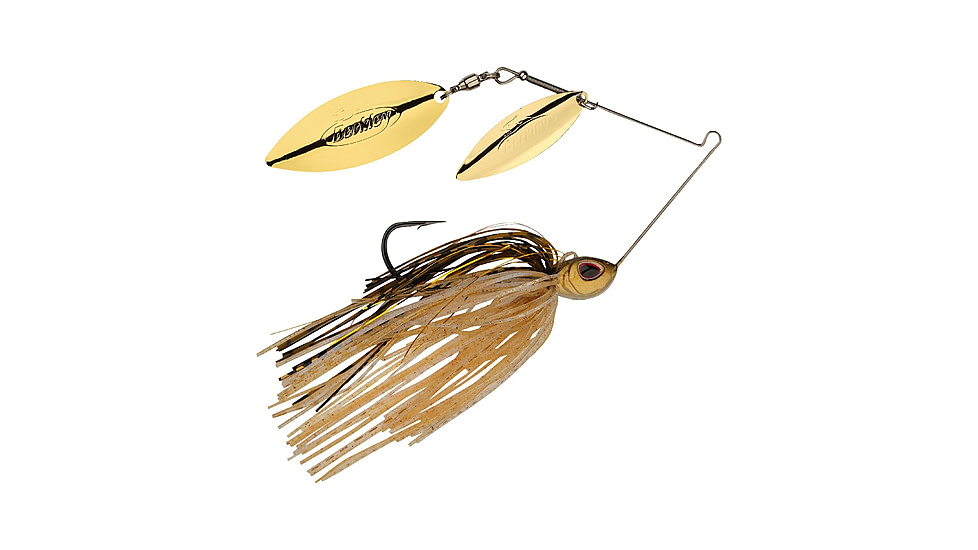Berkley Power Blade Standard Double Willow Spinnerbait, 3/8oz, Golden Shiner/Gold + Gold, 1570553