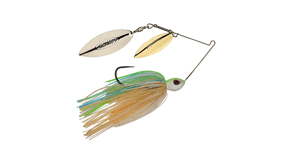Berkley Power Blade Standard Double Willow Spinnerbait, 3/8oz, Pretty One/Gold + Silver, 1570562