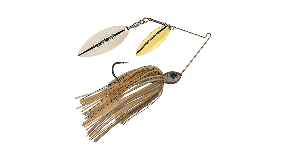 Berkley Power Blade Standard Double Willow Spinnerbait, 3/8oz, Silver Bullet/Gold + Silver, 1570557
