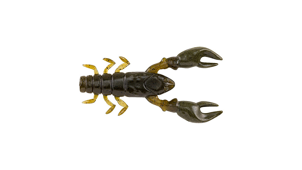 Berkley PowerBait Champ Craw Creature Bait, 3.5in, 6 Pack, Green Pumpkin, 1523478