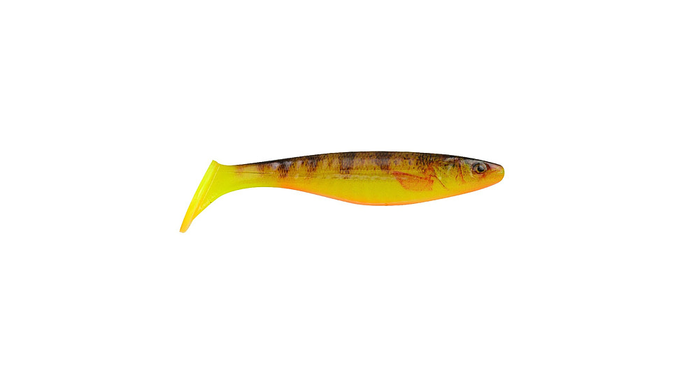 Berkley PowerBait Champ Swimmer Swimbaits, 3.8in, 6 Pack, HD Fire Perch, 1545418