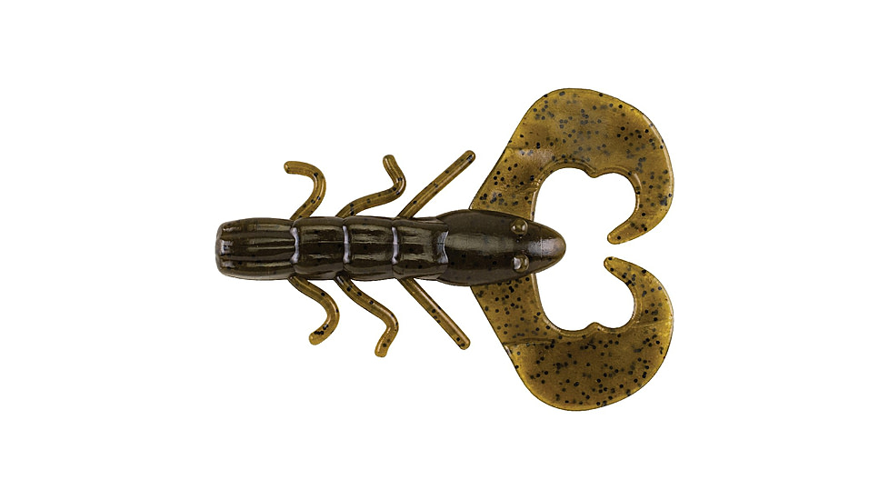 Berkley PowerBait Chigger Bug Soft Bait, 10, 3in, Green Pumpkin, 1483909