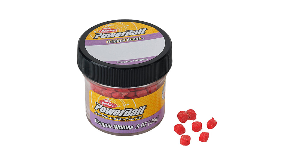 Berkley PowerBait Crappie Nibbles, Fluorescent Red, 1620411