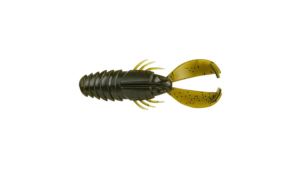 Berkley PowerBait Crash Craw Soft Bait, 3.5in, 8 Pack, Green Pumpkin, 1546087