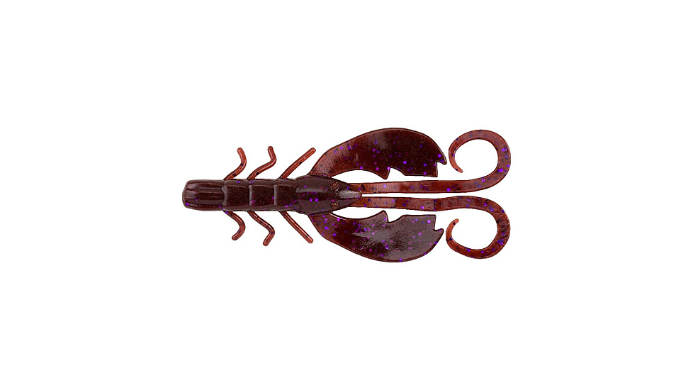 Berkley PowerBait Crazy Legs Chigger Craw Creature Bait, 3in, 10 Pack, Cinnamon Purple, 1506552