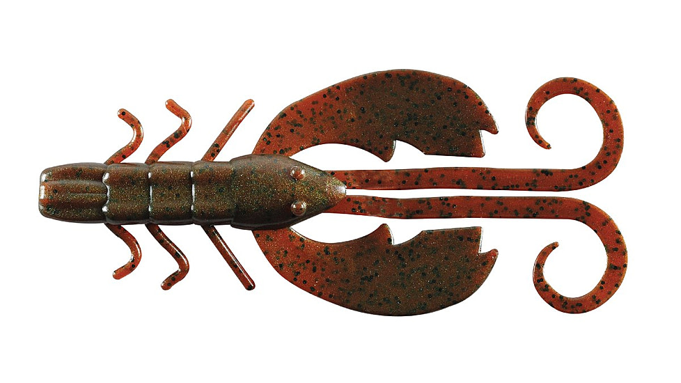 Berkley PowerBait Crazy Legs Chigger Craw Creature Bait, 4in, 8 Pack, Breen, 1307381