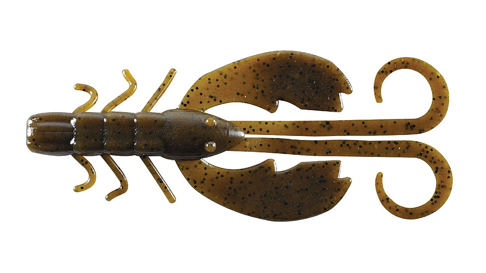 Berkley PowerBait Crazy Legs Chigger Craw Creature Bait, 4in, 8 Pack, Green Pumpkin, 1307382