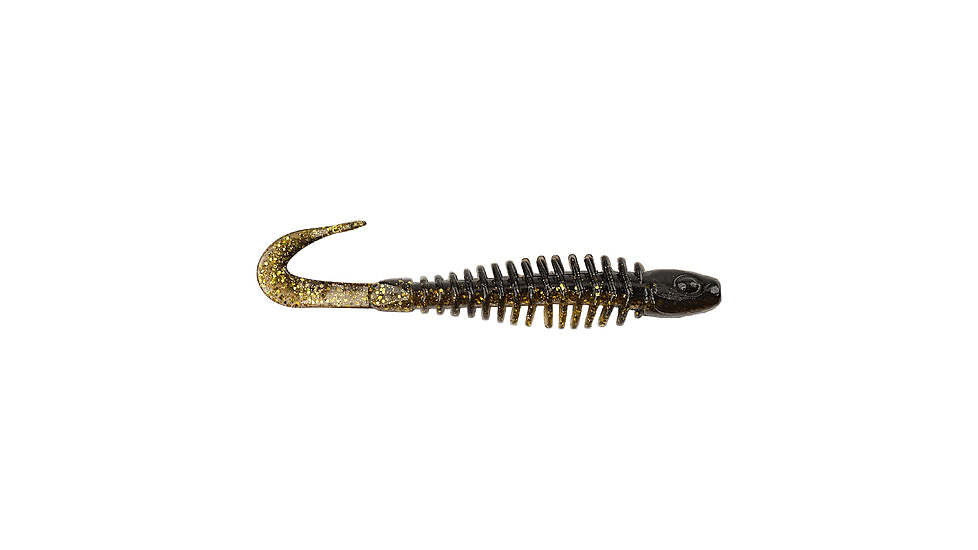 Berkley PowerBait Curly Bones Soft Bait, 3in, 10 Pack, Midnight Shine, 1571457
