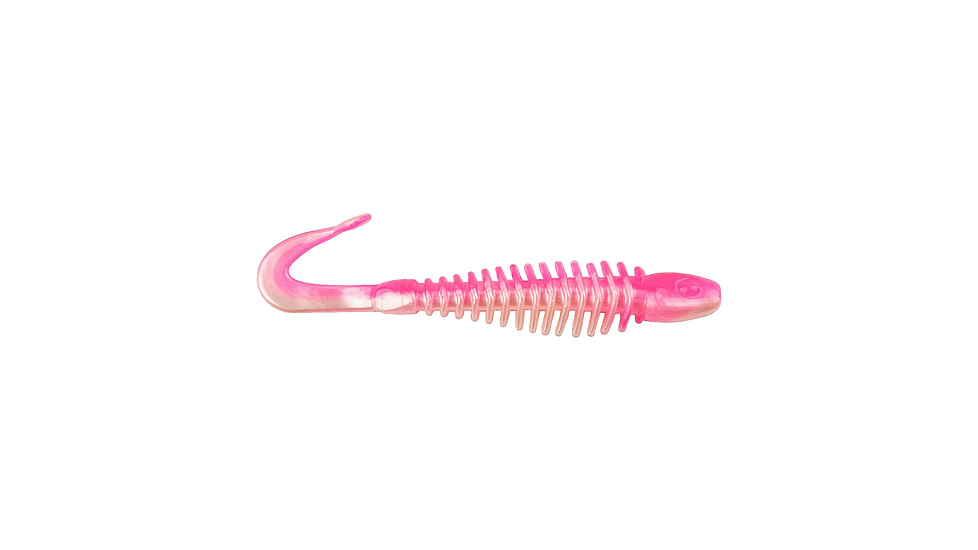 Berkley PowerBait Curly Bones Soft Bait, 3in, 10 Pack, Pink Shad, 1571456