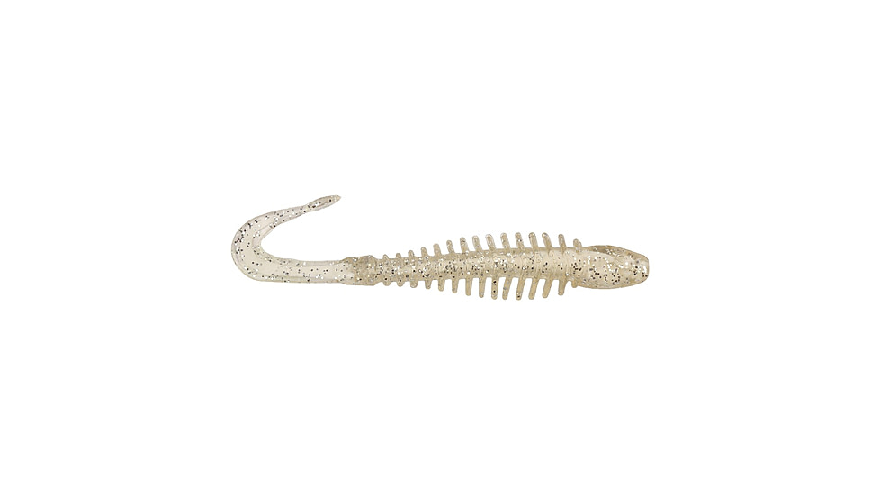 Berkley PowerBait Curly Bones Soft Bait, 3in, 10 Pack, White Ice, 1571454