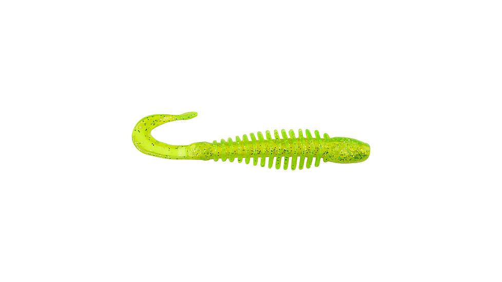 Berkley PowerBait Curly Bones Soft Bait, 4in, 8 Pack, Citrus Blast, 1571462