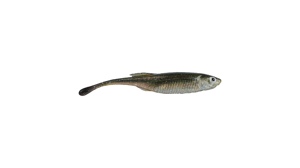 Berkley PowerBait Drip Minnow Soft Bait, 3in, 6 Pack, HD Spottail Shiner, 1624158