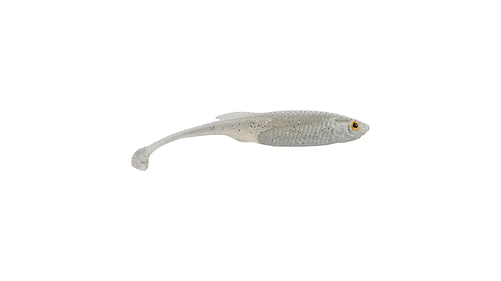 Berkley PowerBait Drip Swimmer Soft Bait, 4in, 5 Pack, White Shiner, 1624219