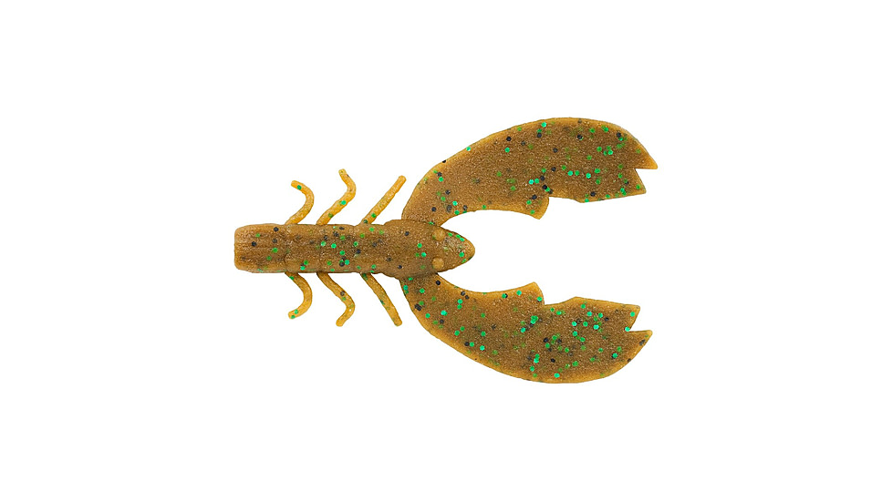 Berkley PowerBait MaxScent Chigger Craw Soft Bait, 3in, 8 Pack, Pumpkin Green Fleck, 1520652