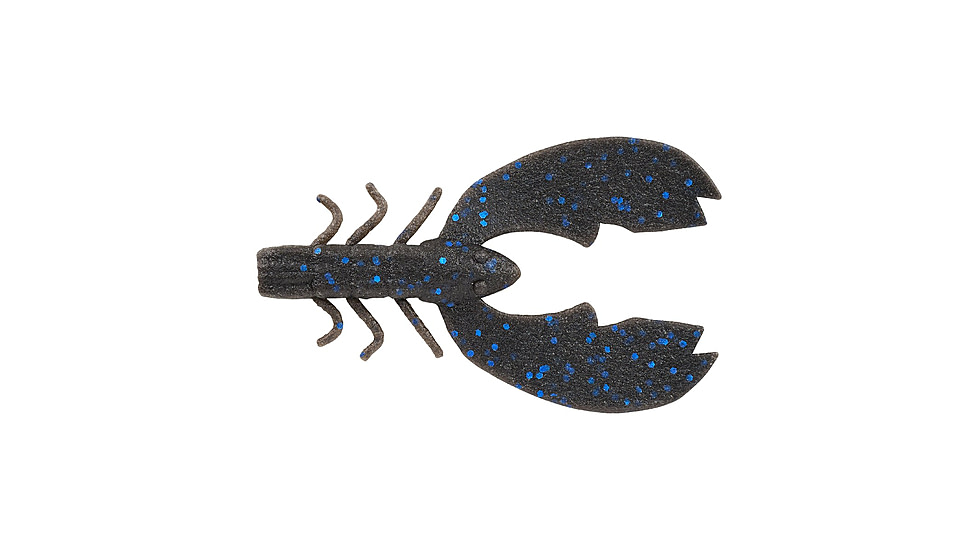 Berkley PowerBait MaxScent Chigger Craw Soft Bait, 4in, 7 Pack, Black Blue Fleck, 1520656