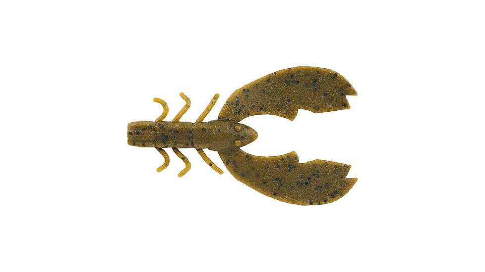 Berkley PowerBait MaxScent Chigger Craw Soft Bait, 4in, 7 Pack, Green Pumpkin, 1520660