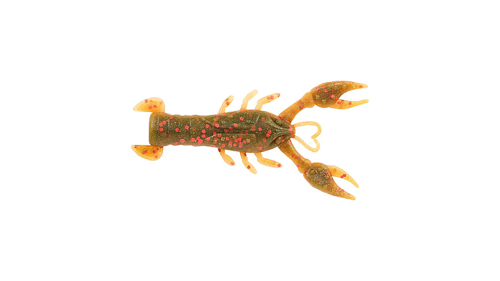 Berkley PowerBait MaxScent Lilft Trooper Soft Bait, 2 1/2in, 8 Pack, Watermelon Copper/Orange w/Red, 1520666