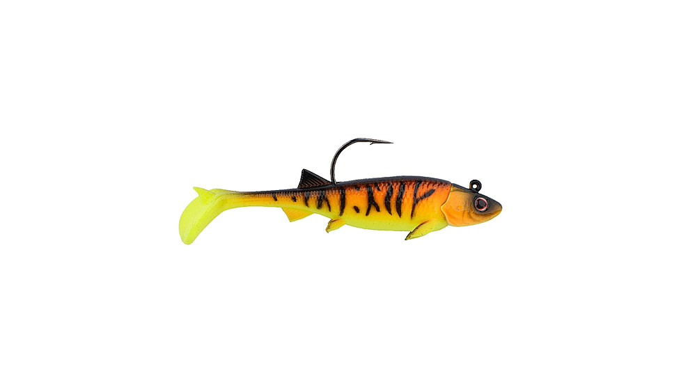 Berkley PowerBait Minnotator Soft Bait, 3.5in, 2 Pack, Orange Tiger, 1624286