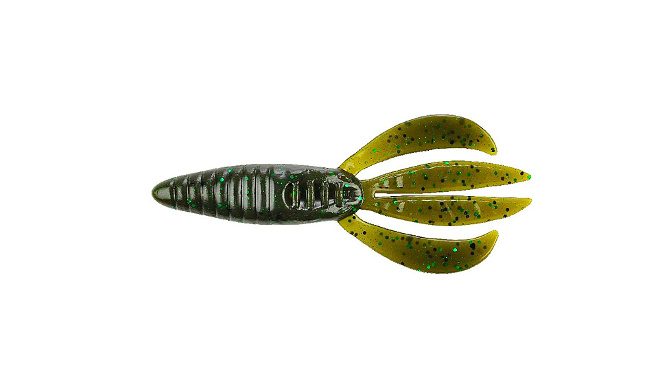 Berkley PowerBait Pit Boss Creature Bait, 8, 4in, Green Pumpkin Green, 1457700