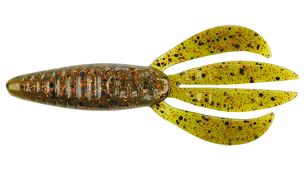 Berkley PowerBait Pit Boss Creature Bait, 8, 4in, Watermelon Orange Fleck, PBBPB4-WO