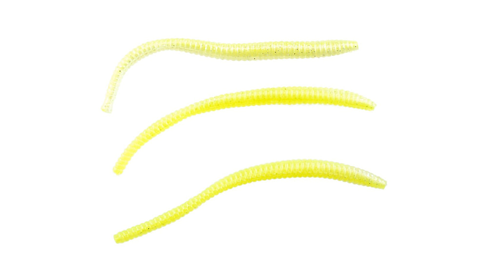 Berkley PowerBait Power Floating Trout Worm, 15, 3in, PowerBait, Chartreuse Shad, 1307598
