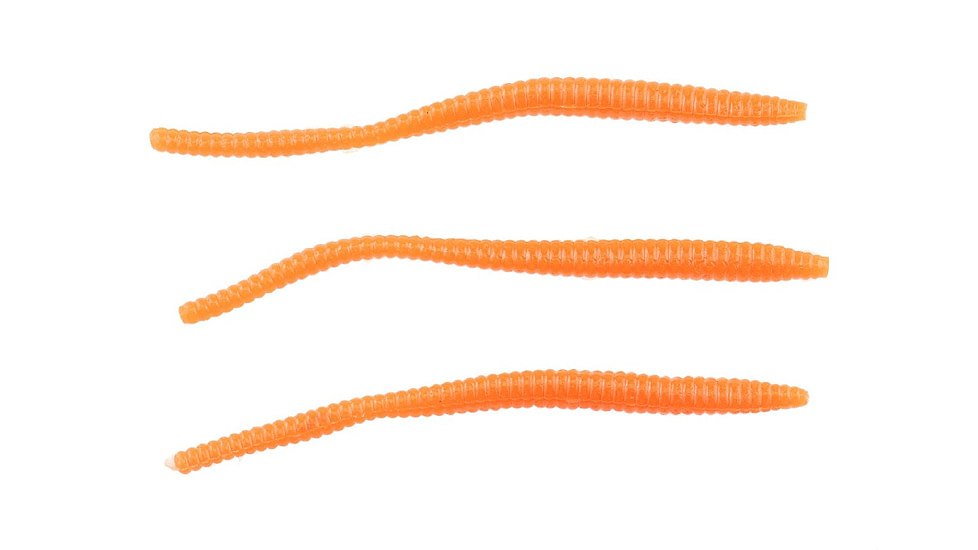 Berkley PowerBait Power Floating Trout Worm, 15, 3in, PowerBait, Fluorescent Orange, 1307600