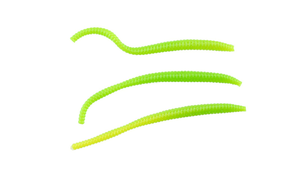 Berkley PowerBait Power Floating Trout Worm, 15, 3in, PowerBait, Green Chartreuse, 1307602