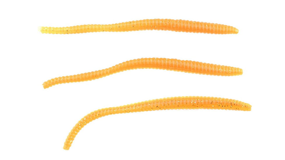 Berkley PowerBait Power Floating Trout Worm, 15, 3in, PowerBait, Orange Peel, 1307604