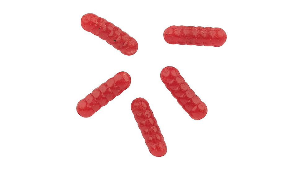 Berkley PowerBait Power Wigglers Soft Bait Lures, 75 Pack, Red Wiggler, 1589458