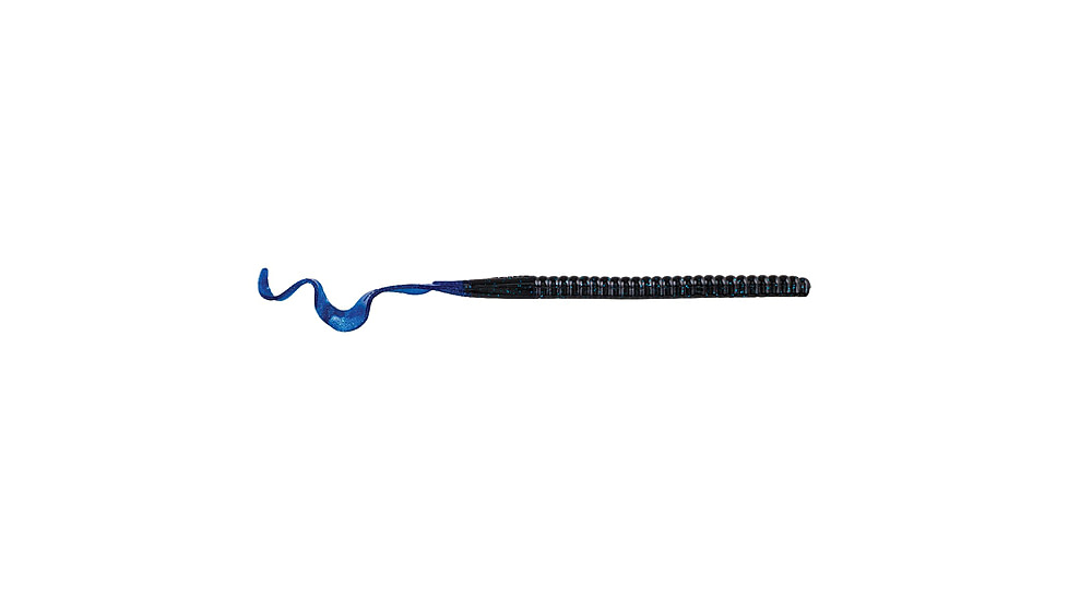 Berkley PowerBait Power Worms Soft Bait, 12in, 5 Pack, Black/Blue, 1307538