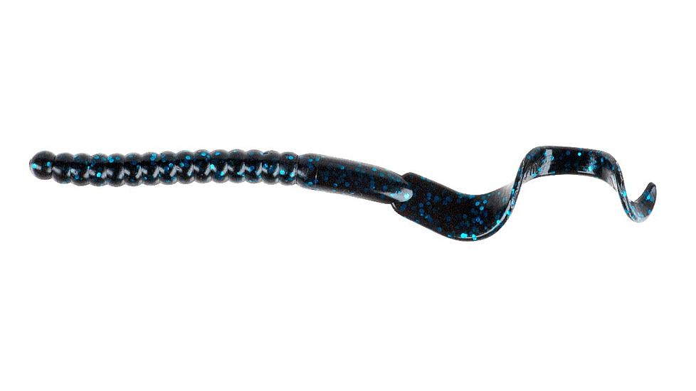 Berkley PowerBait Power Worms Soft Bait, 7in, 13 Pack, Black Blue Fleck, 1307477