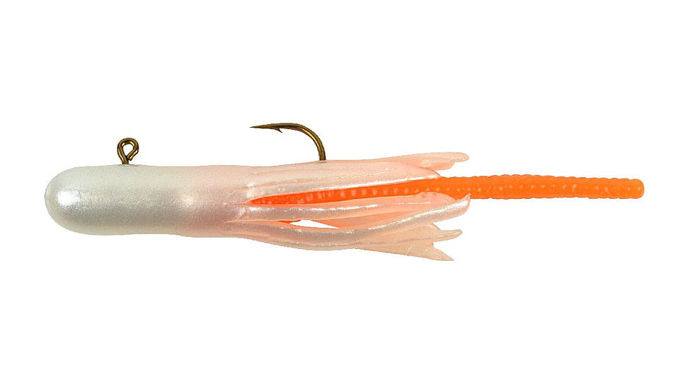 Berkley PowerBait Pre-Rigged Atomic Teasers, 1/32oz, 3 Pack, Pearl/Orange, 1240000