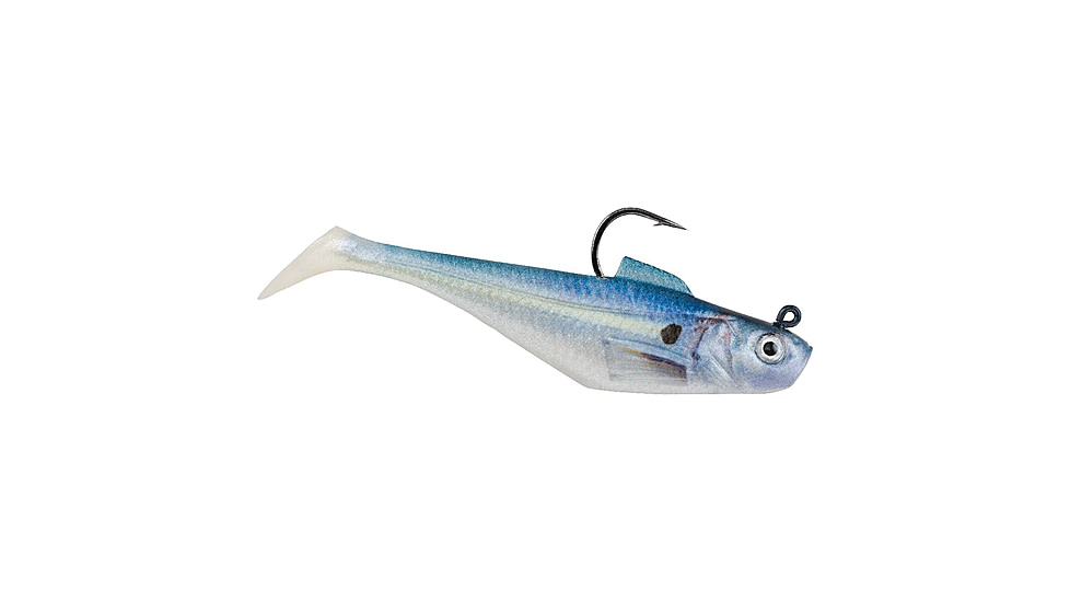 Berkley PowerBait Pre-Rigged Swim Shad Soft Bait, 3in, 5 Pack, HD Gizzard Shad, 1520133