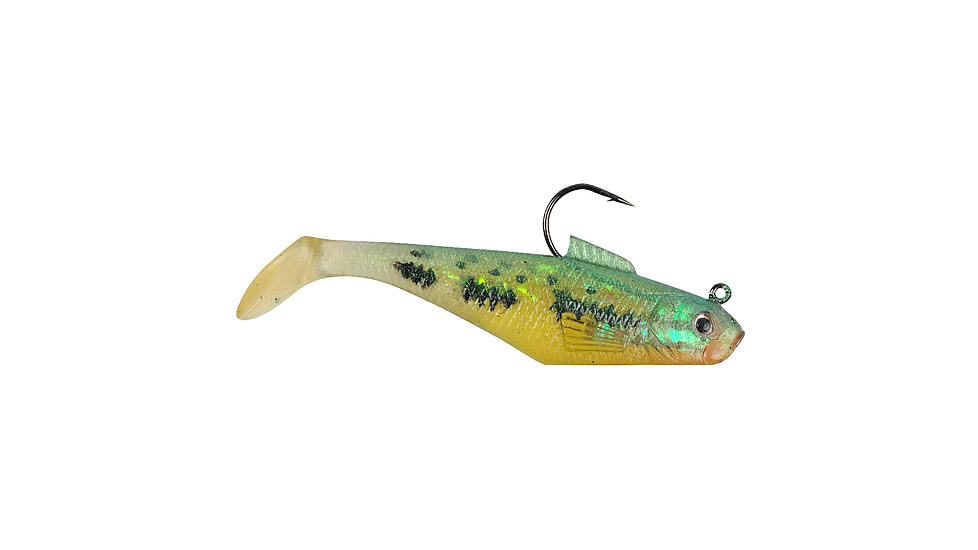 Berkley PowerBait Pre-Rigged Swim Shad Soft Bait, 4in, 3 Pack, Baby Bass, 1307659