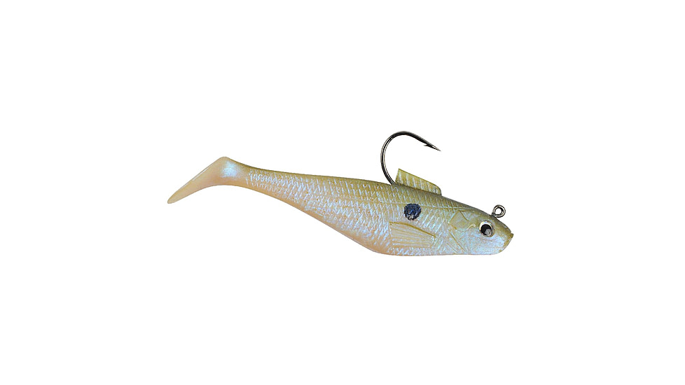 Berkley PowerBait Pre-Rigged Swim Shad Soft Bait, 4in, 3 Pack, Shad, 1307665