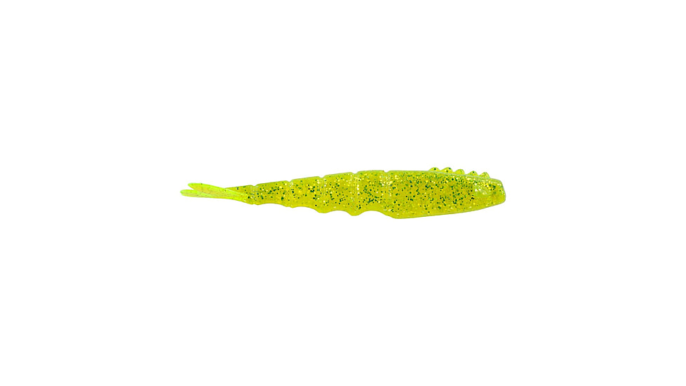 Berkley PowerBait Saltwater Bonga Shrimp Soft Bait Lures, 4in, 6 Pack, Chartreuse Silver Flash, 1589827