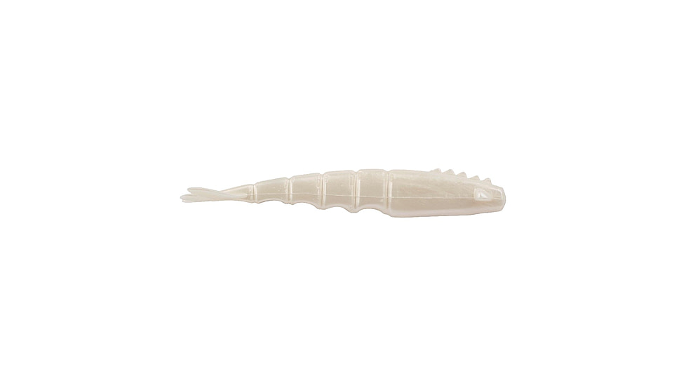 Berkley PowerBait Saltwater Bonga Shrimp Soft Bait Lures, 4in, 6 Pack, Pearl White, 1589826