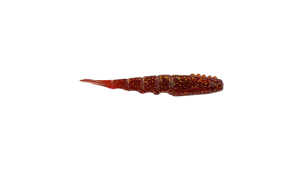 Berkley PowerBait Saltwater Bonga Shrimp Soft Bait Lures, 4in, 6 Pack, Root Beer Gold, 1589828