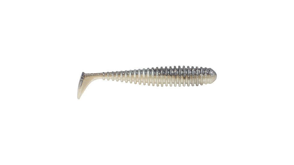 Berkley PowerBait Saltwater Power Swimmer Soft Bait Lures, 3.3in, 8 Pack, Black Shad, 1582179